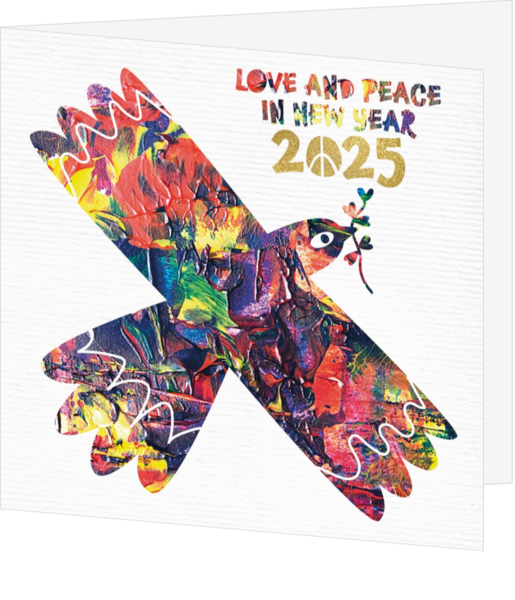 Mix & Match Kerstkaart - Vredesduif Love and peace