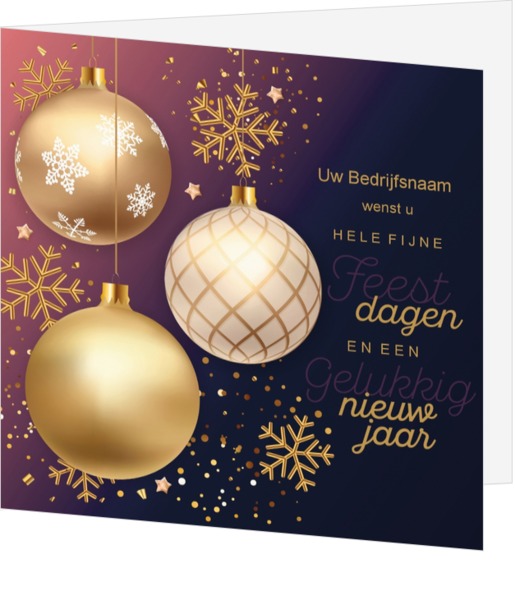 Mix & Match Kerstkaart - Kerstballen en kristallen