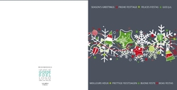 Mix & Match Kerstkaart   Season's Greetings Achterkant/Voorkant