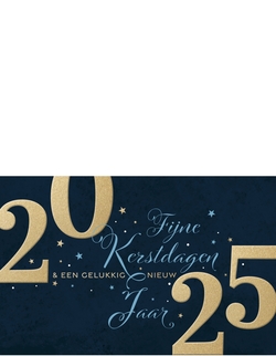 Mix & Match Kerstkaart   Typografie 2025 Achterkant/Voorkant