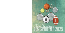 Mix & Match Kerstkaart   Sportieve kerstballen Achterkant/Voorkant