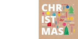 Mix & Match Kerstkaart   Christmas op kraft Achterkant/Voorkant